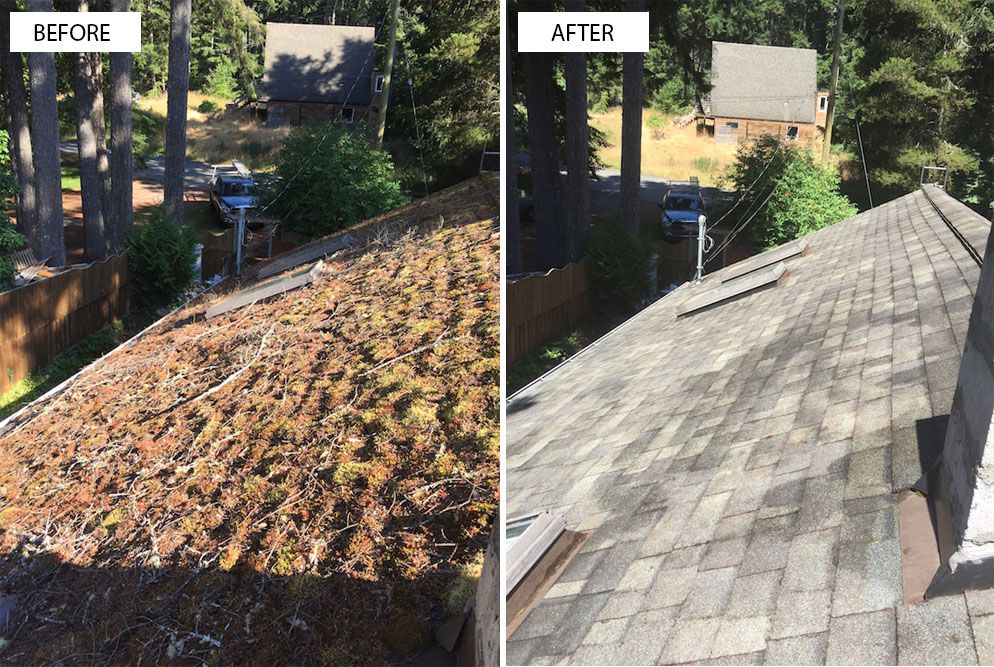 demossing before and after shoreline roofing victoria