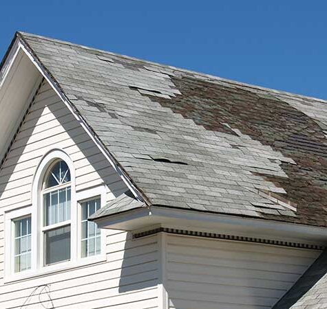 Roof storm damage on residential home in Victoria BC
